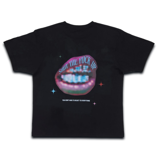 Mouth Boxy Tee Black