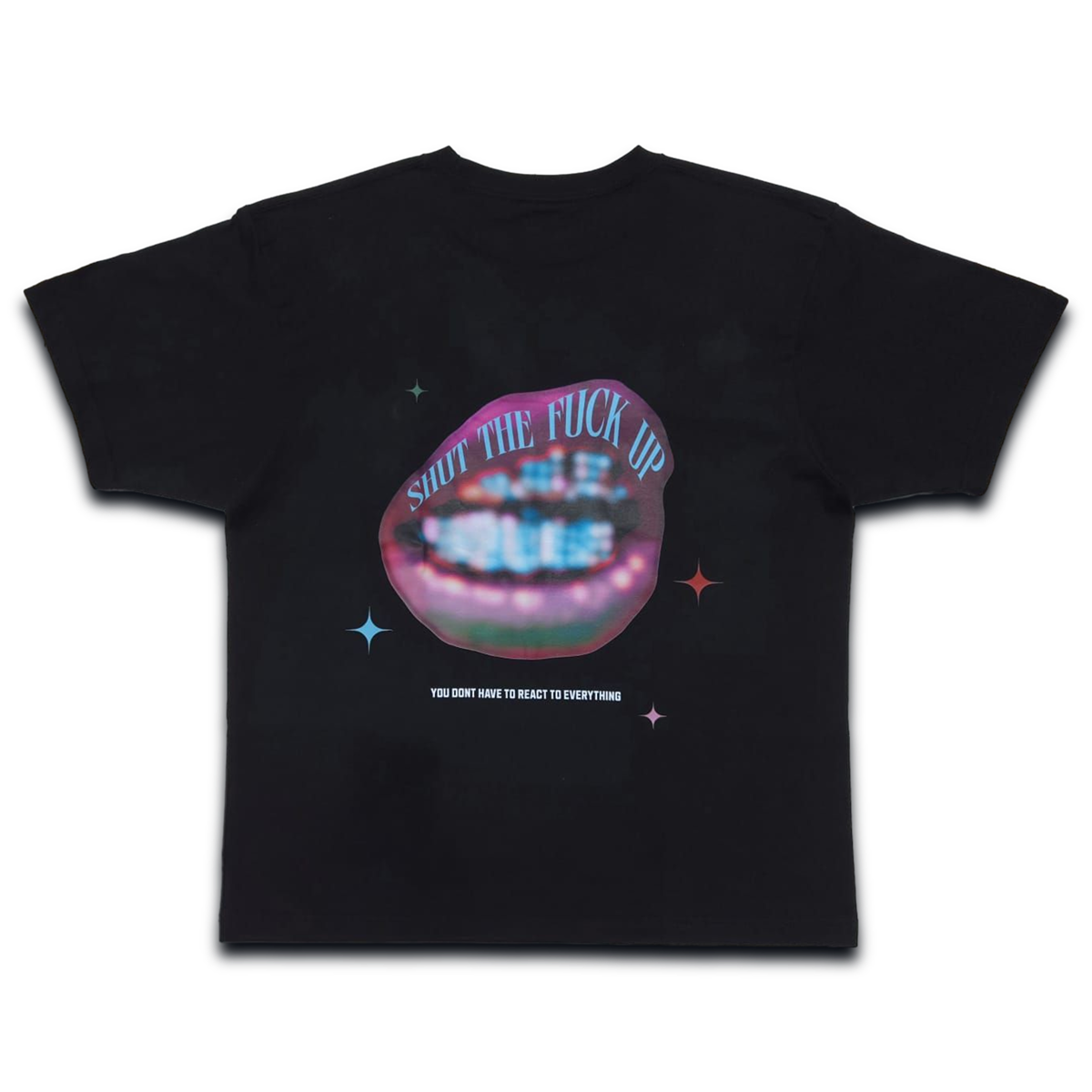 Mouth Boxy Tee Black