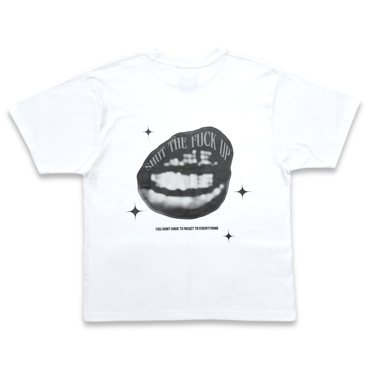 Mouth Boxy Tee white