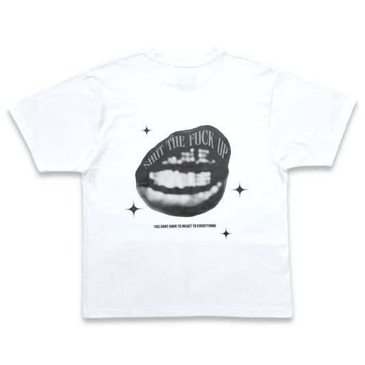 Mouth Boxy Tee white